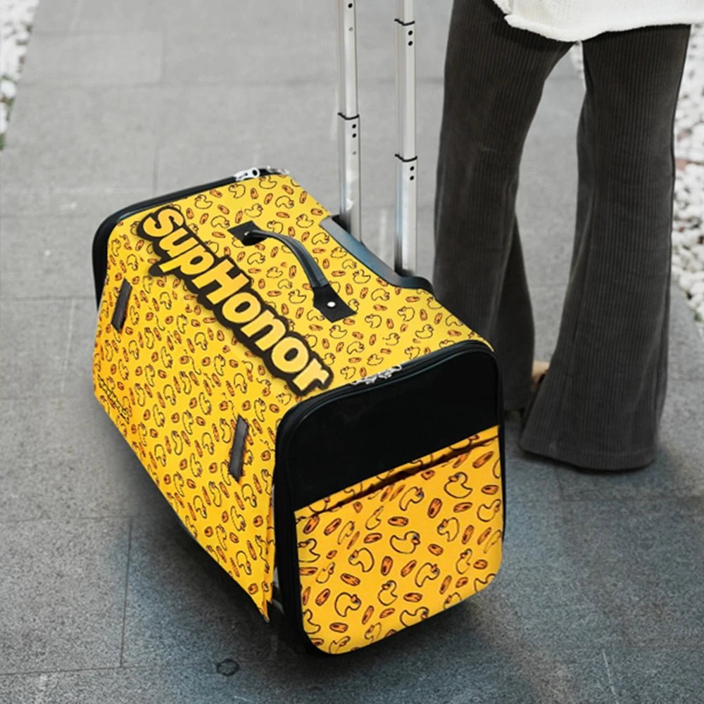 Large Pet Dog Trolley Load 15KG 4 Universal Wheels Pet Stroller Cat Dog Carrier Bag Wheeling Suitcase For Big Pet Travel Case - Lily.sg Global Shopping