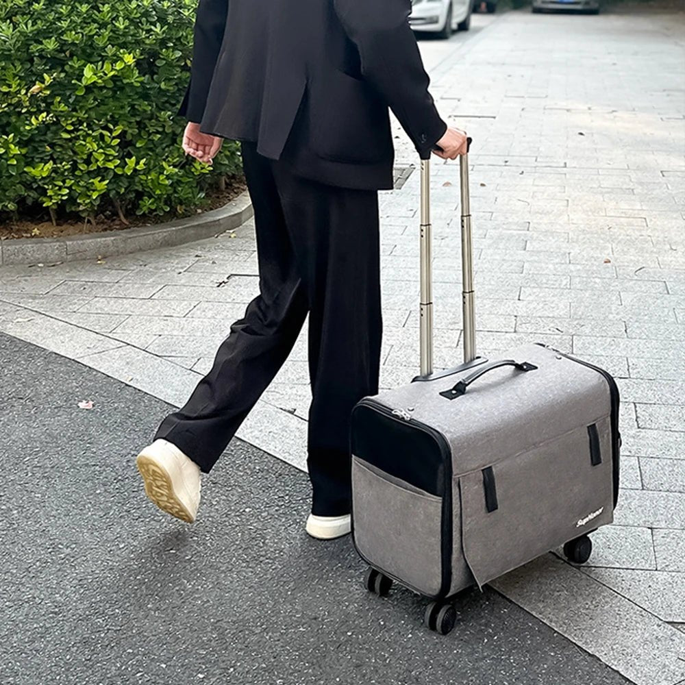 Large Pet Dog Trolley Load 15KG 4 Universal Wheels Pet Stroller Cat Dog Carrier Bag Wheeling Suitcase For Big Pet Travel Case - Lily.sg Global Shopping