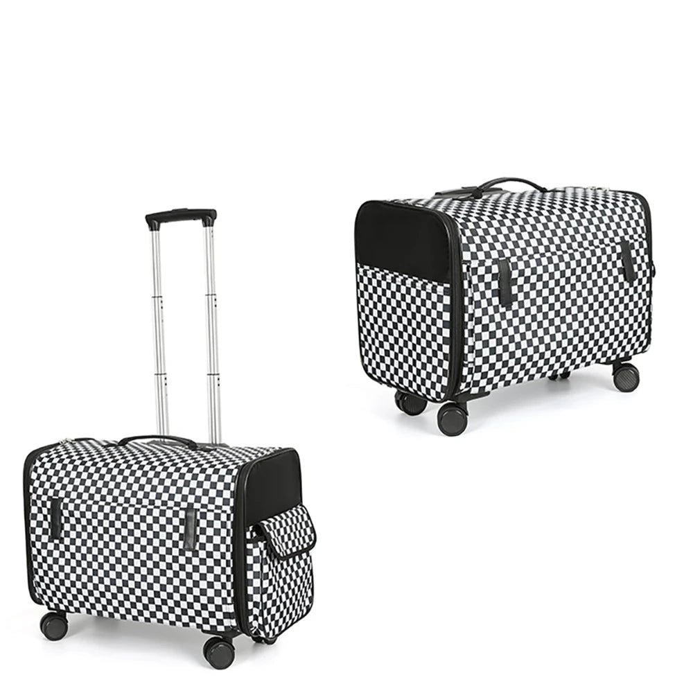 Large Pet Dog Trolley Load 15KG 4 Universal Wheels Pet Stroller Cat Dog Carrier Bag Wheeling Suitcase For Big Pet Travel Case - Lily.sg Global Shopping