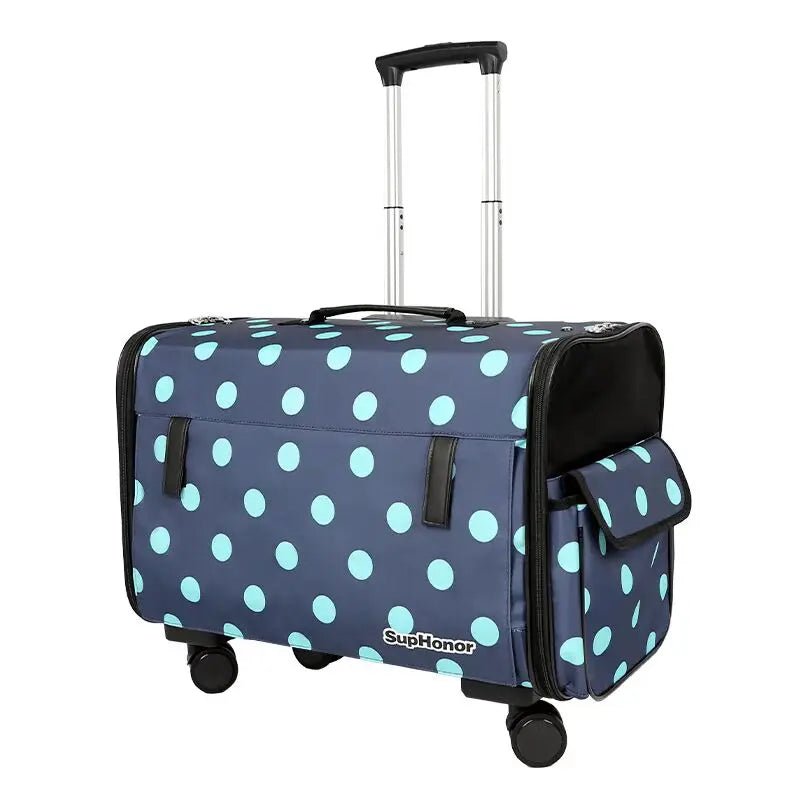 Large Pet Dog Trolley Load 15KG 4 Universal Wheels Pet Stroller Cat Dog Carrier Bag Wheeling Suitcase For Big Pet Travel Case - Lily.sg Global Shopping