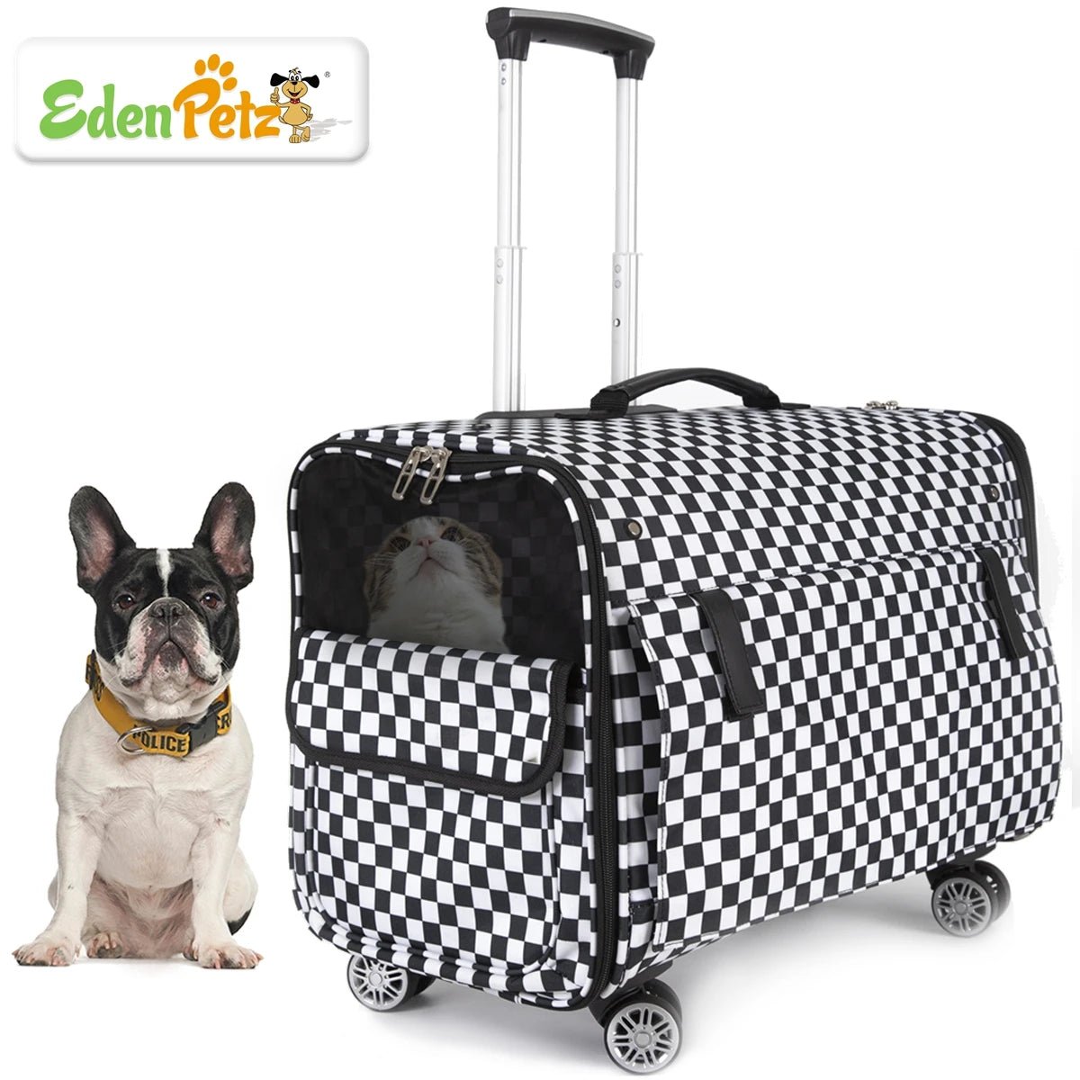 Large Pet Dog Trolley Load 15KG 4 Universal Wheels Pet Stroller Cat Dog Carrier Bag Wheeling Suitcase For Big Pet Travel Case - Lily.sg Global Shopping