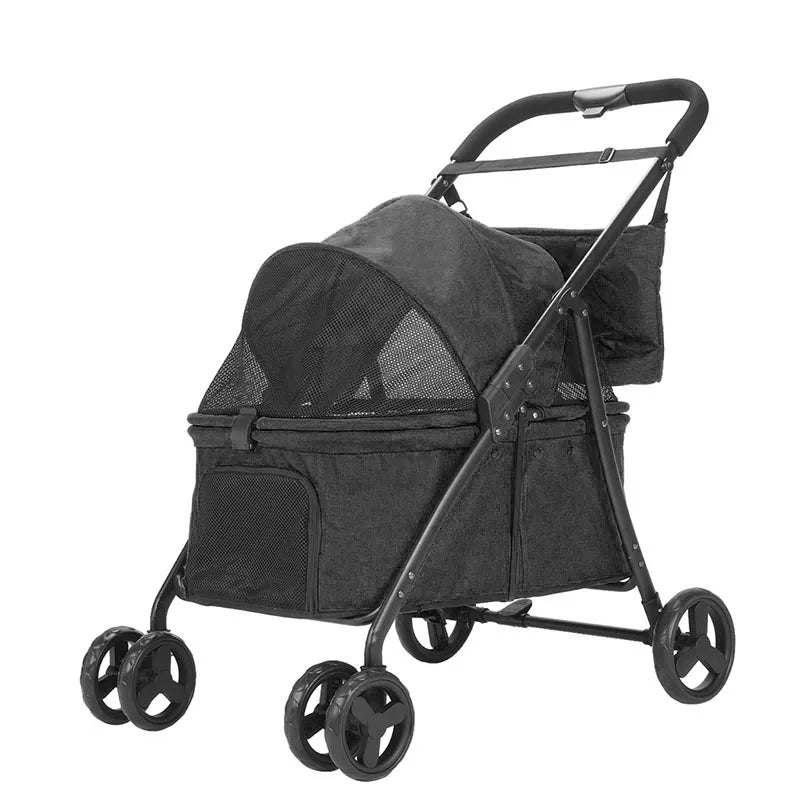 Large Pet Travel Strollers Foldable Enlarged Dog Cart Artifact Large Space for Easy Folding and Portable Travel Pet Products - Lily.sg Global Shopping