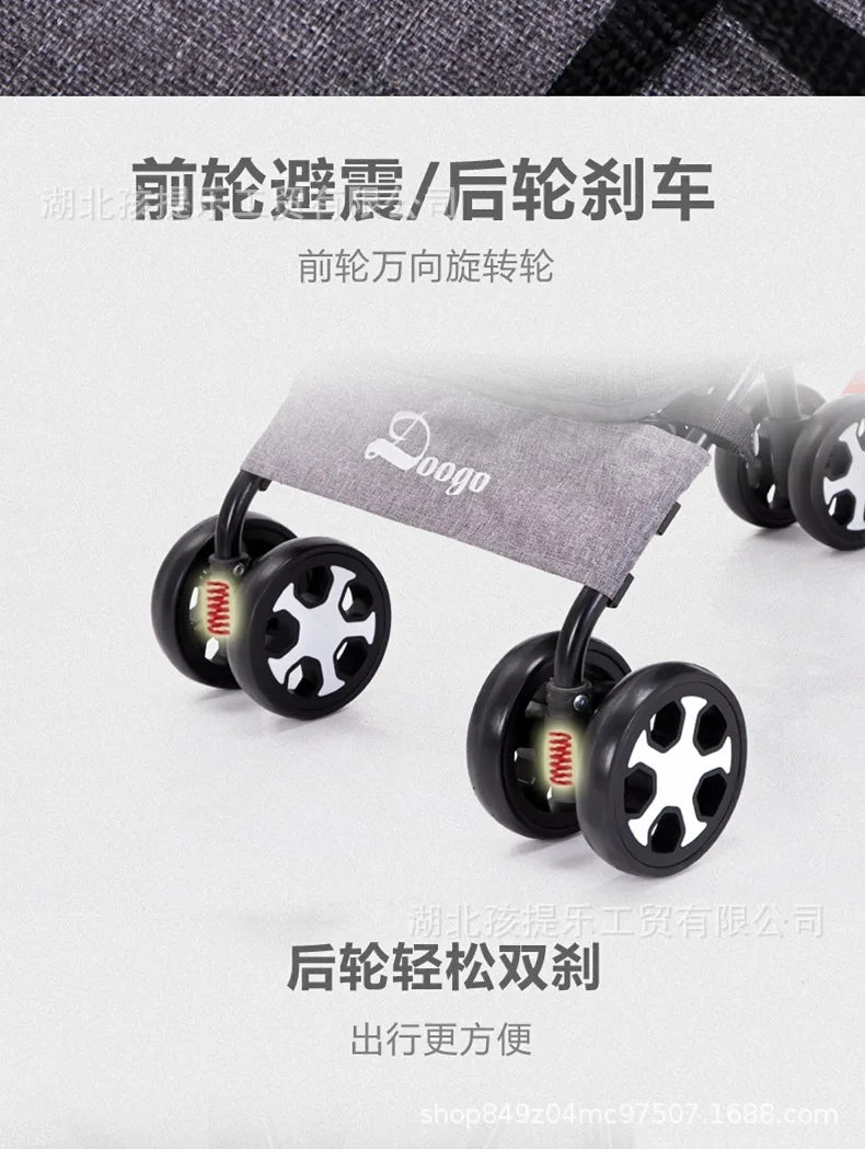 Lightweight Folding Pet Stroller Cat Dog Four Wheel Stroller Pet Out Teddy Cat Stroller - Lily.sg Global Shopping