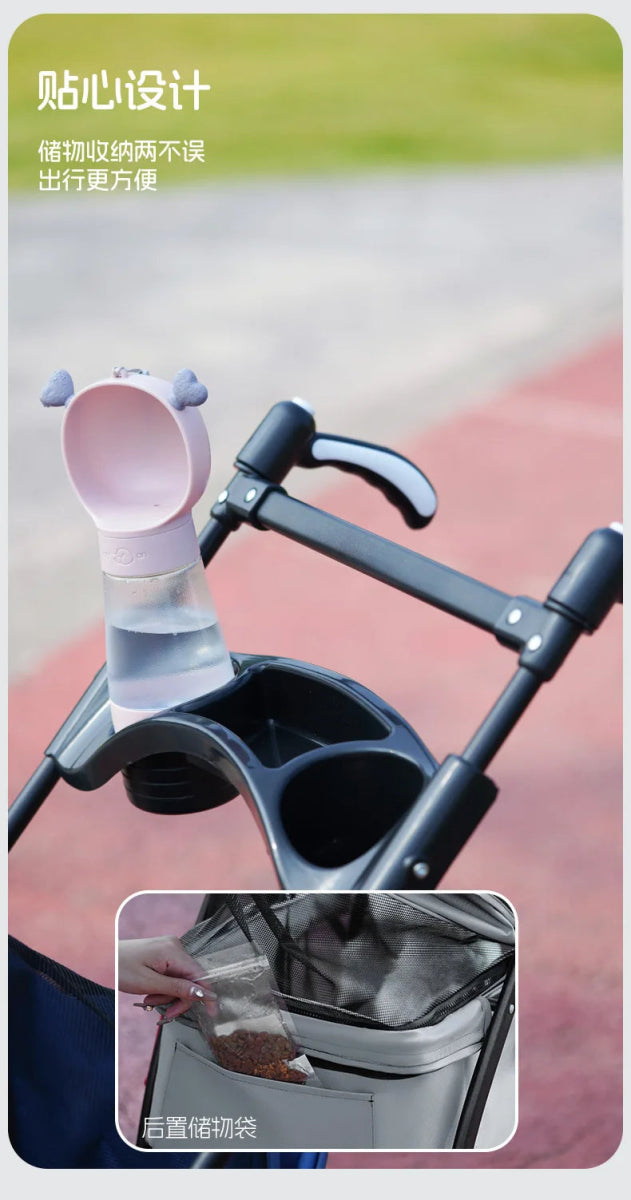 Lightweight Pet Stroller for Cats & Dogs - Foldable Dog Cat Carrier for Small Pets like Teddy & Puppies - Lily.sg Global Shopping