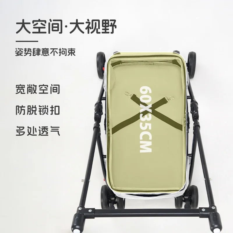 Lightweight Pet Stroller for Cats & Dogs - Foldable Dog Cat Carrier for Small Pets like Teddy & Puppies - Lily.sg Global Shopping