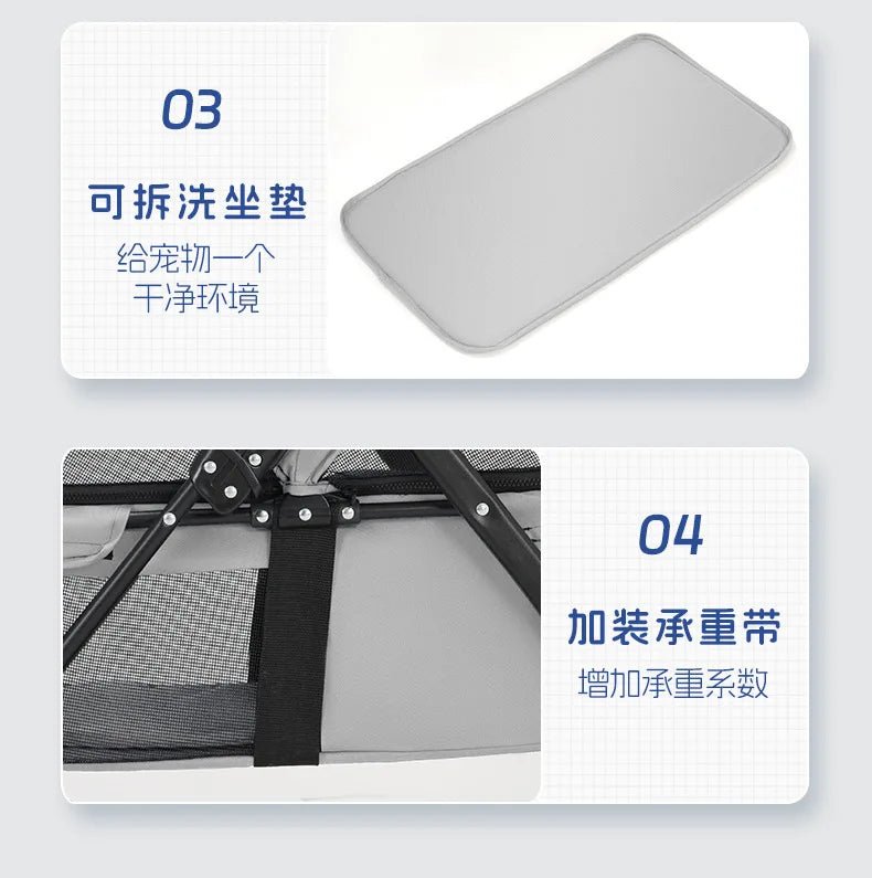 Lightweight Pet Stroller for Cats & Dogs - Foldable Dog Cat Carrier for Small Pets like Teddy & Puppies - Lily.sg Global Shopping