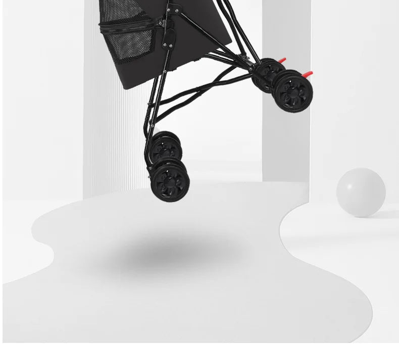 Load Bearing 20kg Small Foldable Pet Stroller for Going Out, Cat Dog Cart, Teddy Cart Lightweight Type Pet Stroller High - quality - Lily.sg Global Shopping