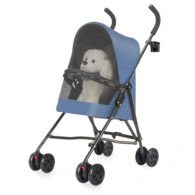 Load Bearing 20kg Small Foldable Pet Stroller for Going Out, Cat Dog Cart, Teddy Cart Lightweight Type Pet Stroller High - quality - Lily.sg Global Shopping