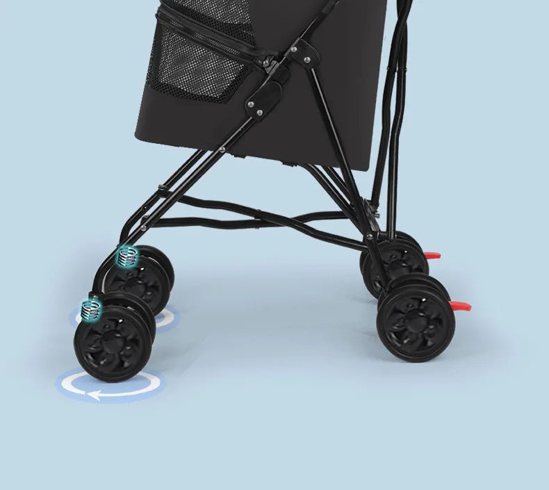 Load Bearing 20kg Small Foldable Pet Stroller for Going Out, Cat Dog Cart, Teddy Cart Lightweight Type Pet Stroller High - quality - Lily.sg Global Shopping