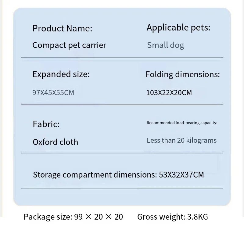 Load Bearing 20kg Small Foldable Pet Stroller for Going Out, Cat Dog Cart, Teddy Cart Lightweight Type Pet Stroller High - quality - Lily.sg Global Shopping