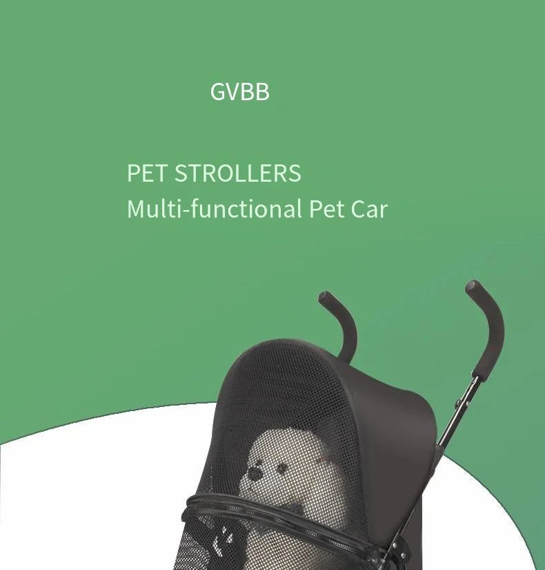 Load Bearing 20kg Small Foldable Pet Stroller for Going Out, Cat Dog Cart, Teddy Cart Lightweight Type Pet Stroller High - quality - Lily.sg Global Shopping