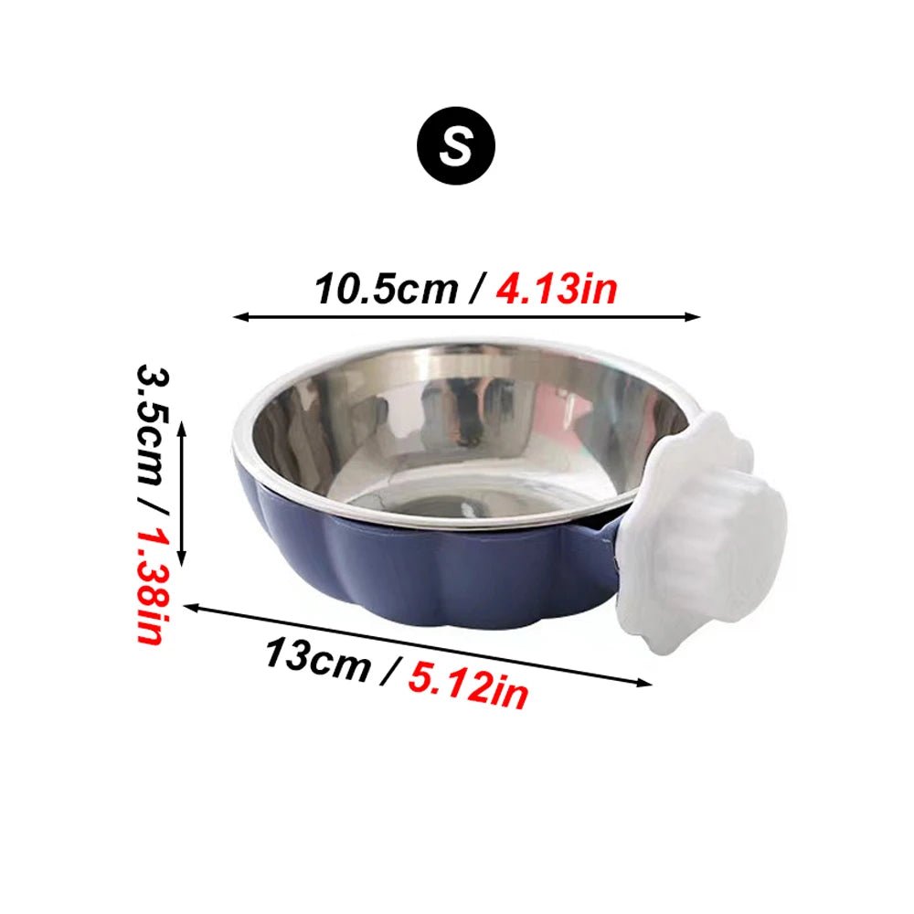 Movable Lifting Pet Hanging Food Bowl Pumpkin Shaped Stainless Steel Water Bowl for Rabbit Hamster Bird Cat Pet Feeding Supplies - Lily.sg Global Shopping