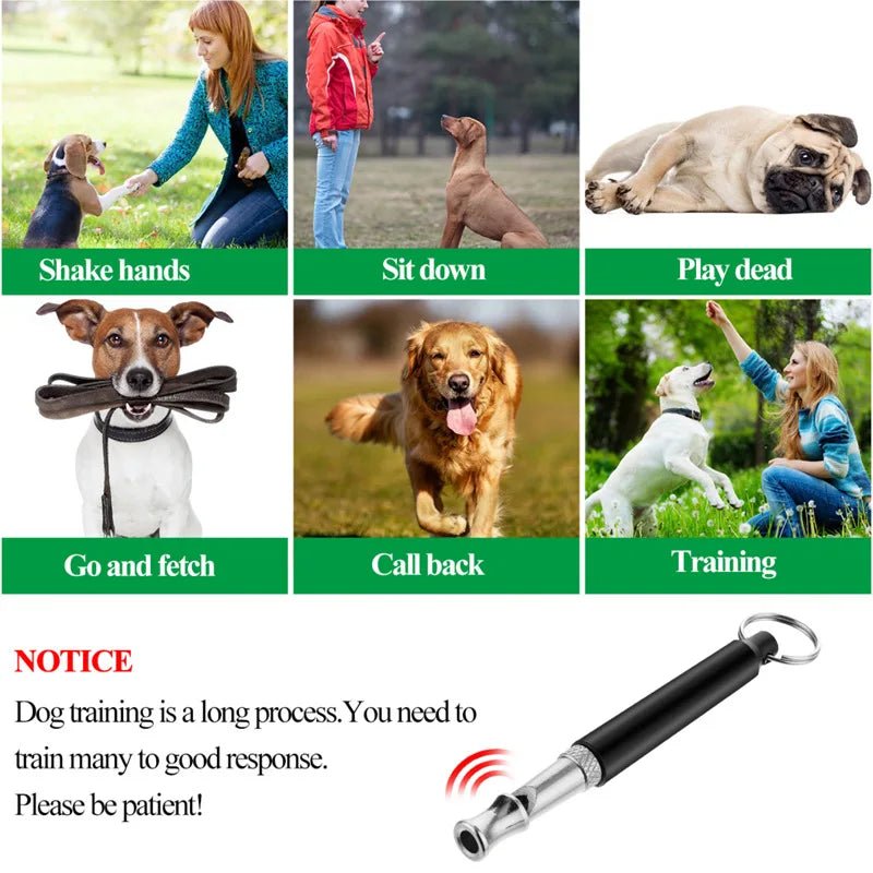 New Dog Pet High Frequency Supersonic Whistle Stop Barking Bark Control Dog Training Deterrent Whistle Puppy Adjustable Training - Lily.sg Global Shopping