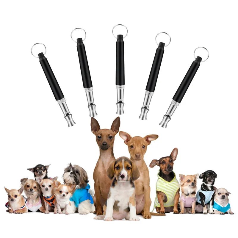 New Dog Pet High Frequency Supersonic Whistle Stop Barking Bark Control Dog Training Deterrent Whistle Puppy Adjustable Training - Lily.sg Global Shopping