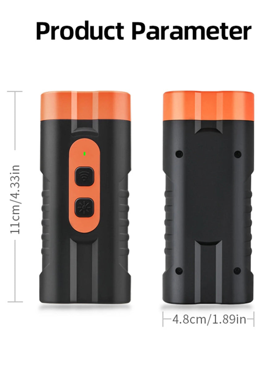 New Dual Head Ultrasonic Dog Repeller USB Rechargeable Dog Training Device High - Power Anti Bark Device with LED Flashlight - Lily.sg Global Shopping