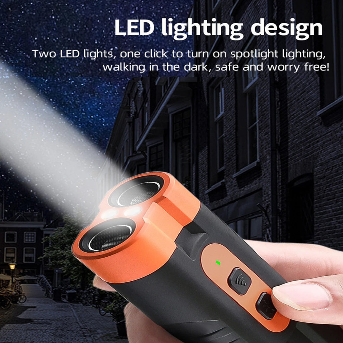 New Dual Head Ultrasonic Dog Repeller USB Rechargeable Dog Training Device High - Power Anti Bark Device with LED Flashlight - Lily.sg Global Shopping