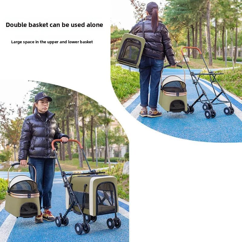 New Multi - layer Pet Strollers Universal for Cats and Dogs Detachable and Detachable Trolley for Pets in Large Space Pet Products - Lily.sg Global Shopping