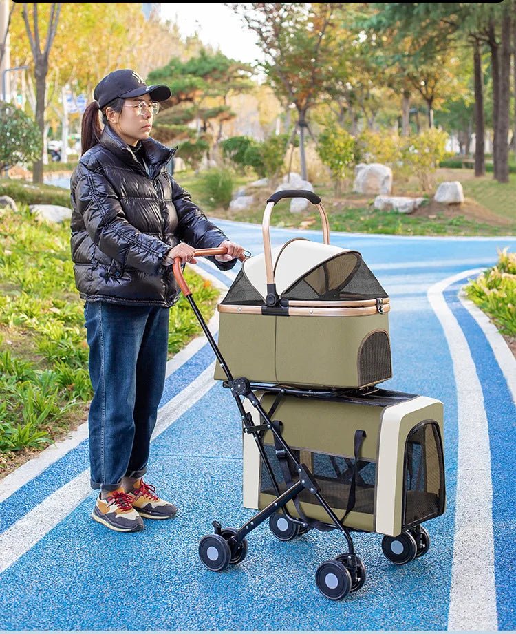 New Multi - layer Pet Strollers Universal for Cats and Dogs Detachable and Detachable Trolley for Pets in Large Space Pet Products - Lily.sg Global Shopping