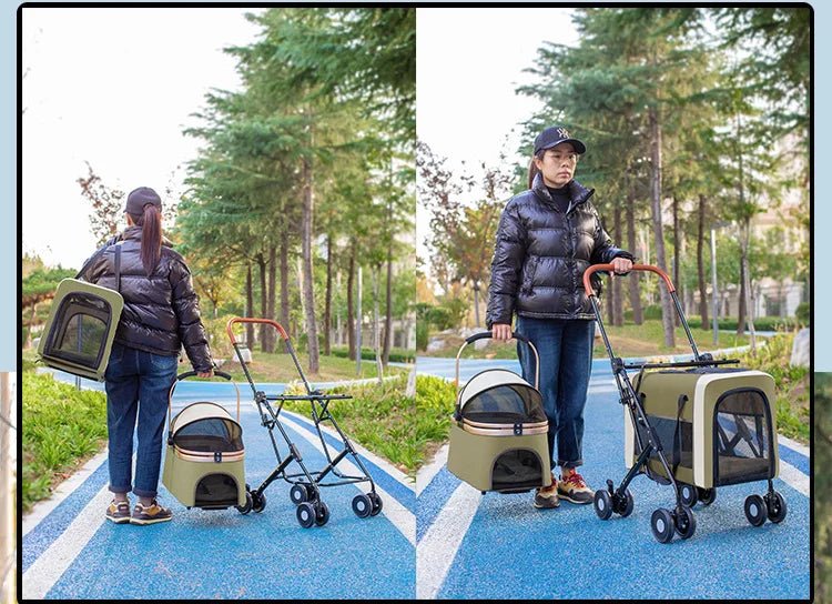 New Multi - layer Pet Strollers Universal for Cats and Dogs Detachable and Detachable Trolley for Pets in Large Space Pet Products - Lily.sg Global Shopping