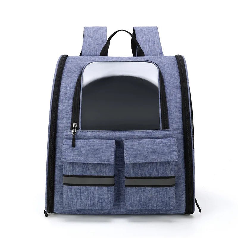 New Oxford Trolley Case Cat Carrier Backpack Travel Pet Bag with Reflective Stripe Outdoor Small Animals Rabbit Kitten Dog Bag - Lily.sg Global Shopping