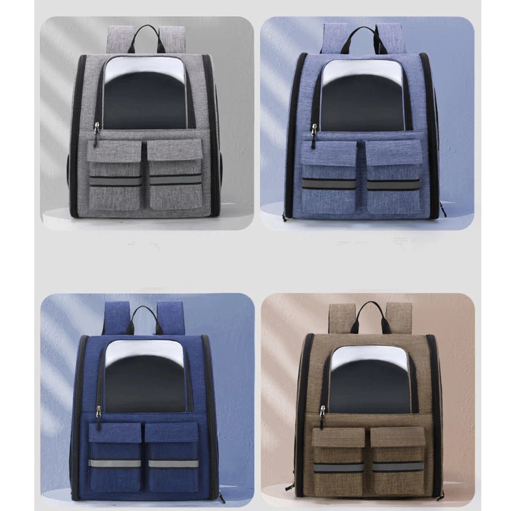 New Oxford Trolley Case Cat Carrier Backpack Travel Pet Bag with Reflective Stripe Outdoor Small Animals Rabbit Kitten Dog Bag - Lily.sg Global Shopping