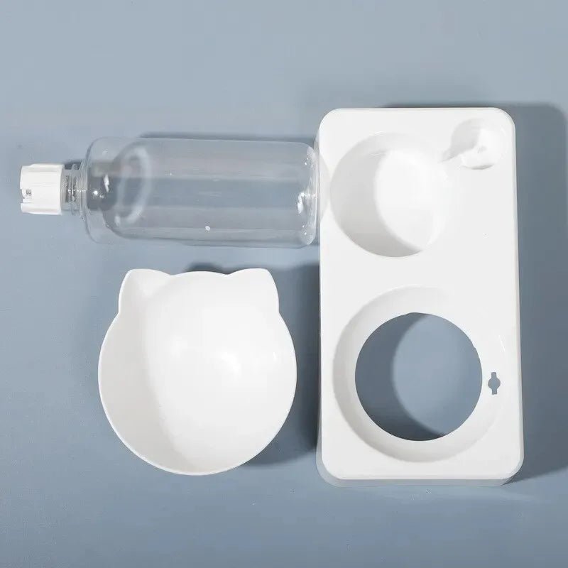 New Pet Bowl 15 Degrees Tilt to Protect Cervical Vertebrae Dog Food Bowl Automatic Drinking Feeder Pet Feeding Supplies - Lily.sg Global Shopping