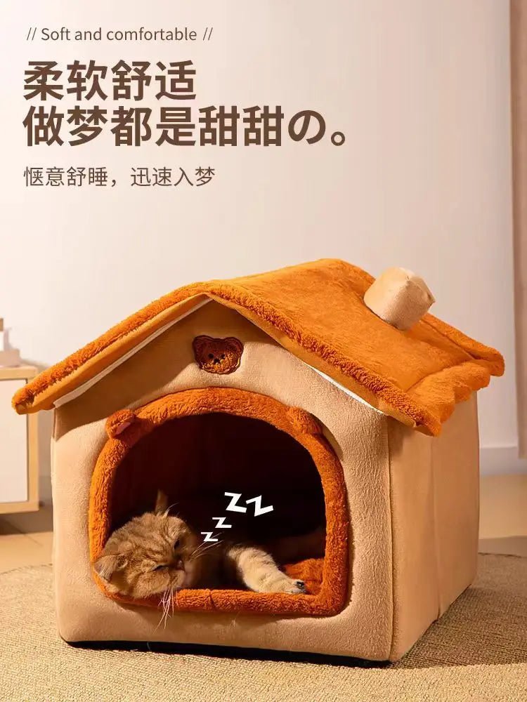 New Pet House with Super Large Space Cat and Dog Beds of All Sizes To Sleep in All Seasons Puppy Keep - Lily.sg Global Shopping