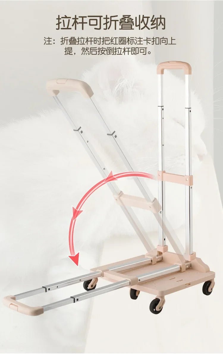 New Pet Trolley Bag Waterproof Oxford Cloth Cat Backpack Portable Foldable Lightweight Pet Trolley Case Dog Stroller Carrier - Lily.sg Global Shopping