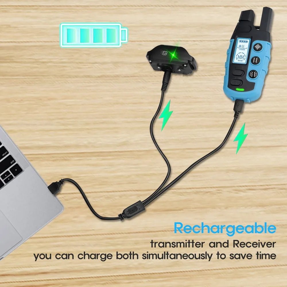 No Shock 3300Ft Dog Training Collar with Remote Rechargeable Waterproof E Collar with Beep Vibration High Quality Pet Training - Lily.sg Global Shopping