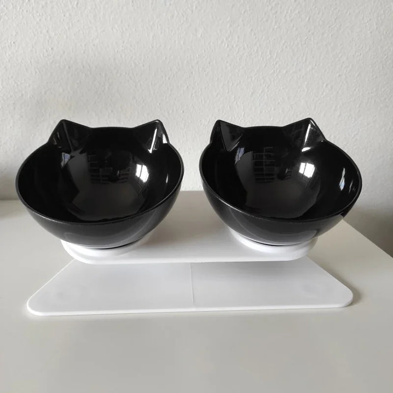 Non - Slip Double Cat Bowl Dog Bowl With Stand Pet Feeding Cat Water Bowl For Cats Food Pet Bowls For Dogs Feeder Product Supplies - Lily.sg Global Shopping