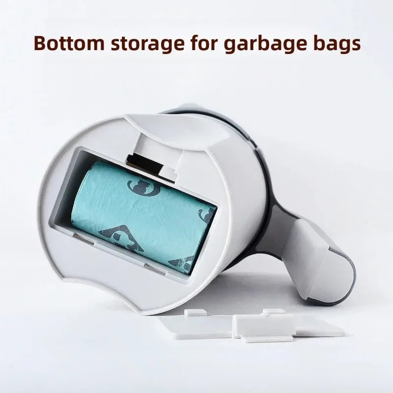 One Piece Cat Litter Scoop Efficient Cat Waste Scooper with Built in Garbage Bag Set Detachable Durable Pet Cleaning Supplies - Lily.sg Global Shopping