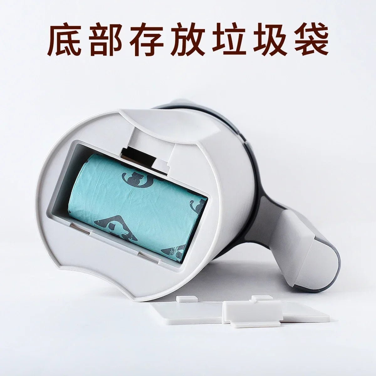 One Piece Cat Litter Scoop Efficient Cat Waste Scooper with Built in Garbage Bag Set Detachable Durable Pet Cleaning Supplies - Lily.sg Global Shopping