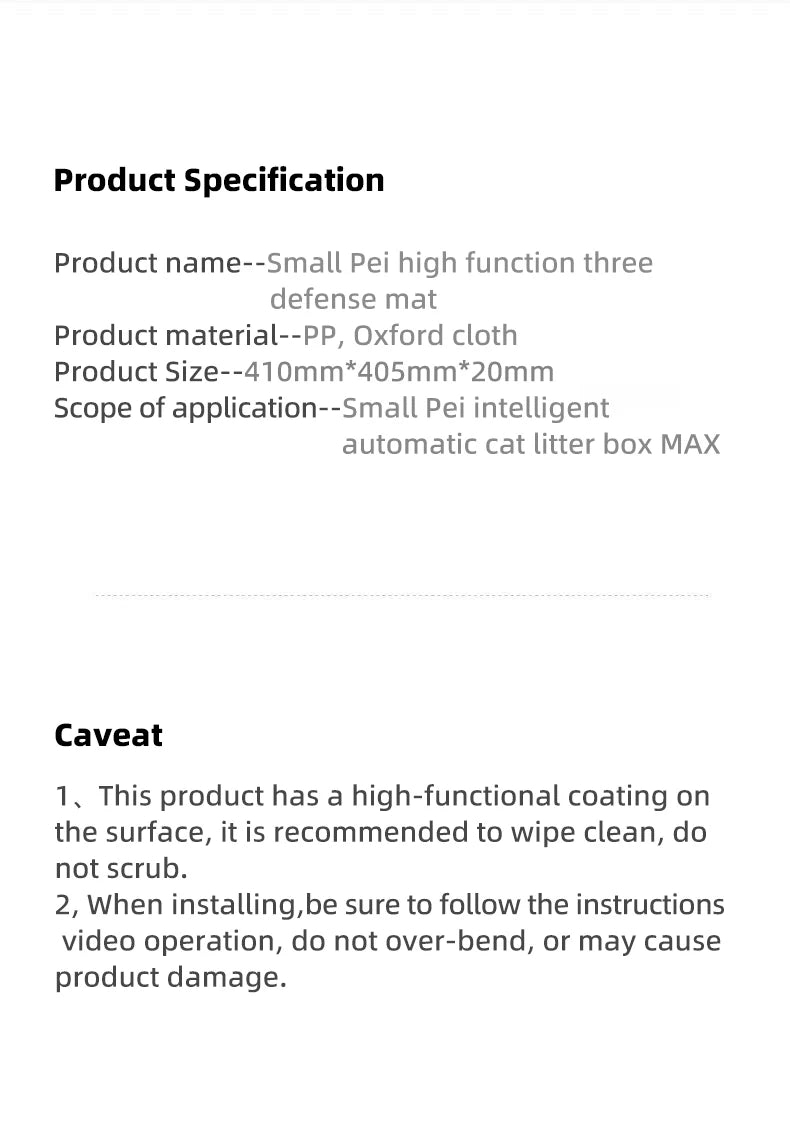 Original Petkit PURA MAX Sandbox Cat Litter Box Mat Accessories Pad Supplies Arena Para Gato Pet Products Automatic Toilet Mat - Lily.sg Global Shopping