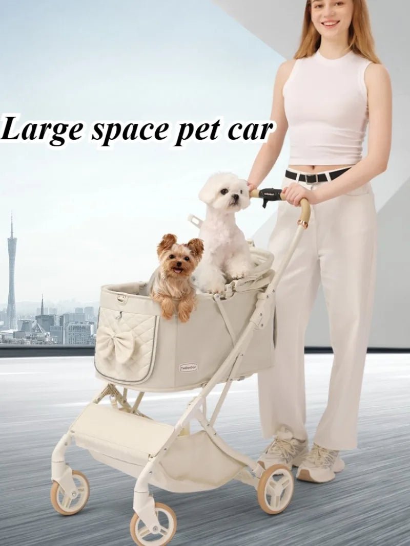 Outdoor Puppy Stroller Cat Dog Travel Breathable Pet Stroller Lightweight Convenient Folding Small Medium Pet Stroller Products - Lily.sg Global Shopping