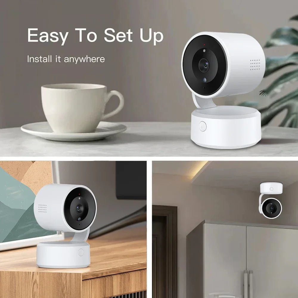 PEGATAH Tuya 5MP One - touch Call Indoor Baby Monitor WiFi PTZ Camera Auto Tracking Color Night Vision IP CCTV Surveillance Camera - Lily.sg Global Shopping