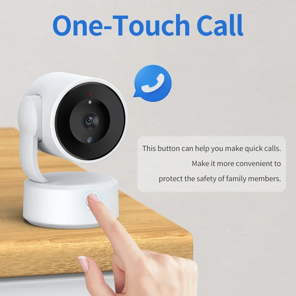 PEGATAH Tuya 5MP One - touch Call Indoor Baby Monitor WiFi PTZ Camera Auto Tracking Color Night Vision IP CCTV Surveillance Camera - Lily.sg Global Shopping
