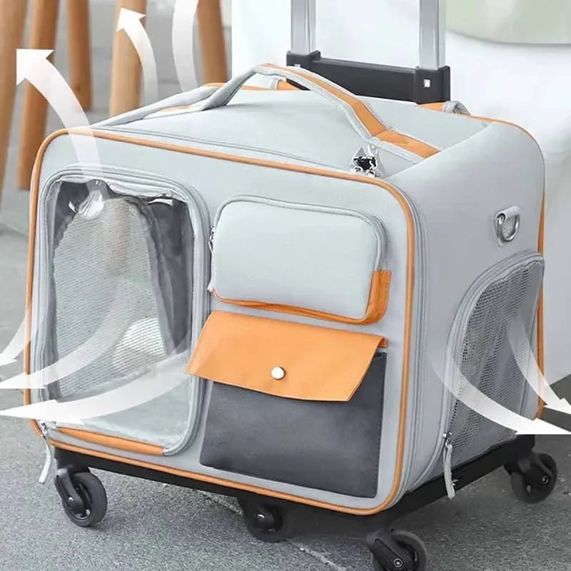 Pet Backpack Portable Pet Stroller Trolley Cases Suitcases Small dog cat Backpack Anti Cat Stress Sense Of Safety Pets Bags - Lily.sg Global Shopping