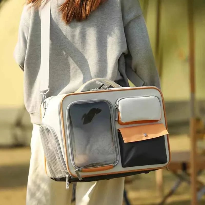 Pet Backpack Portable Pet Stroller Trolley Cases Suitcases Small dog cat Backpack Anti Cat Stress Sense Of Safety Pets Bags - Lily.sg Global Shopping