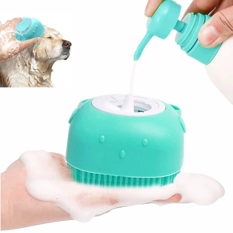 Pet Bathing Brush Soft Silicone Massager Shower Gel Bathing Brush Clean Tools Comb Dog Cat Cleaning Grooming Supplies - Lily.sg Global Shopping