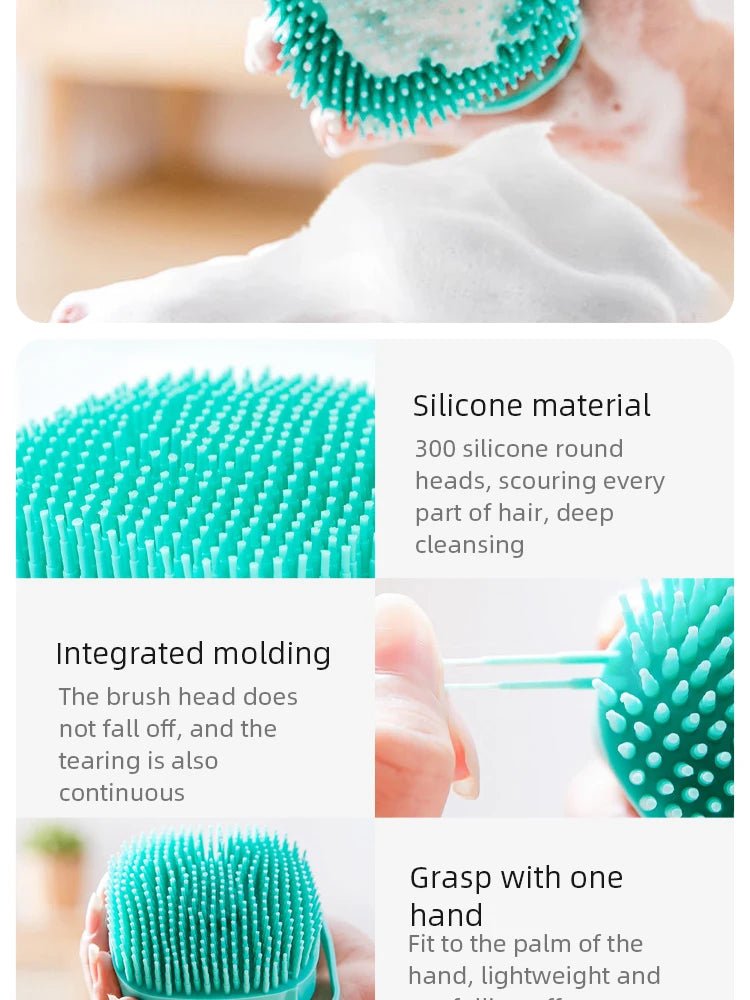 Pet Bathing Brush Soft Silicone Massager Shower Gel Bathing Brush Clean Tools Comb Dog Cat Cleaning Grooming Supplies - Lily.sg Global Shopping