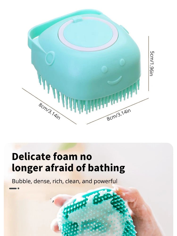 Pet Bathing Brush Soft Silicone Massager Shower Gel Bathing Brush Clean Tools Comb Dog Cat Cleaning Grooming Supplies - Lily.sg Global Shopping