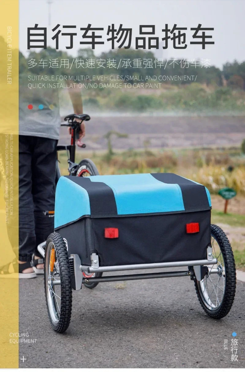 Pet Carrier Bicycle Trailer Outdoor Camping Foldable Load Pull Pet Trailer Hanging Small Pull Truck After Riding Travel Stroller - Lily.sg Global Shopping
