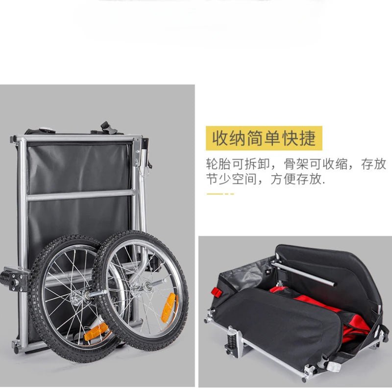 Pet Carrier Bicycle Trailer Outdoor Camping Foldable Load Pull Pet Trailer Hanging Small Pull Truck After Riding Travel Stroller - Lily.sg Global Shopping