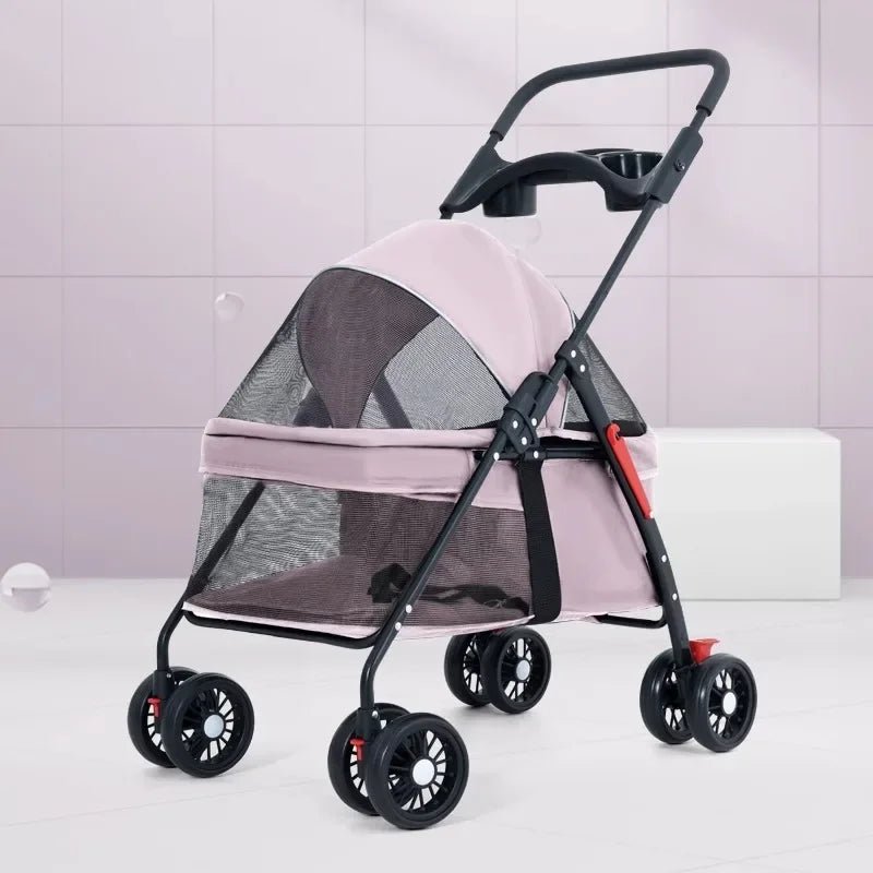 Pet Cart Dog for Outing Small Cart Small and Lightweight Foldable Dog Stroller Pet Carrier - Lily.sg Global Shopping