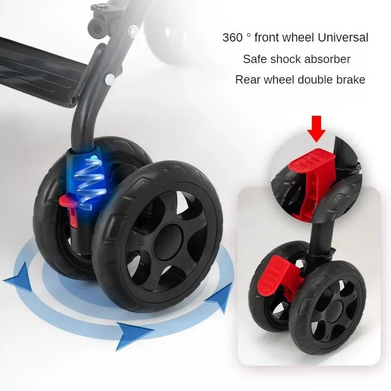 Pet Cat and Dog Stroller Dog Cat Teddy Baby Stroller Lightweight and Foldable for Small Pet Dogs When Going Out - Lily.sg Global Shopping