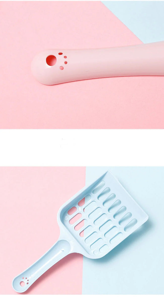 Pet Cat Excrement Cleaning Litter Basin Shovel Supplies Available In Multiple Colors Tofu Mesh Hollowed Out - Lily.sg Global Shopping