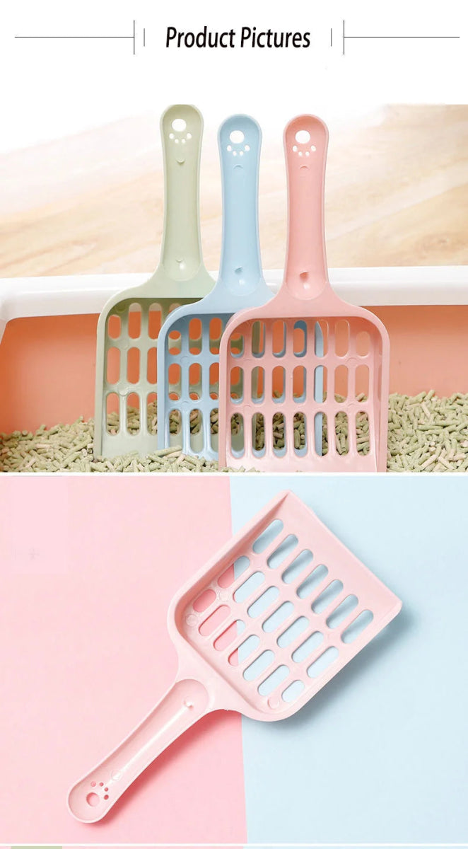 Pet Cat Excrement Cleaning Litter Basin Shovel Supplies Available In Multiple Colors Tofu Mesh Hollowed Out - Lily.sg Global Shopping