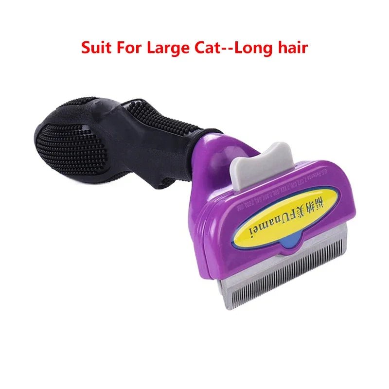 Pet Cat Hair Removal Combs Pet Grooming Brush Dogs Cats Hair Shedding Massage Combs Cat Hair Remover Cleaning Grooming Cat Brush - Lily.sg Global Shopping