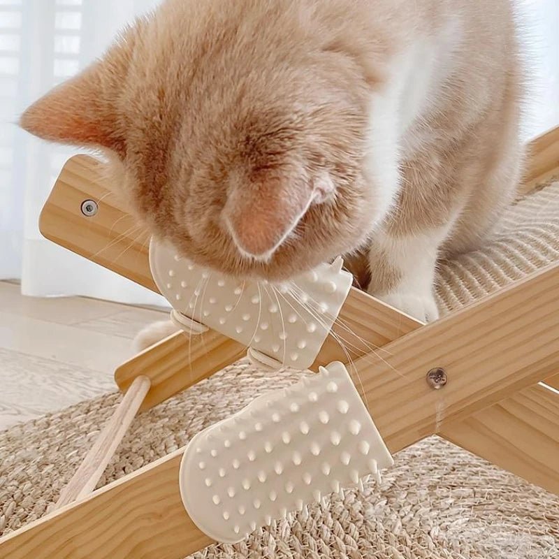 Pet Cat Hair Removal Massage Comb Cats Scratching Rubbing Brush kitten Grooming Self Cleaning Desk Cat Scratcher Combs - Lily.sg Global Shopping