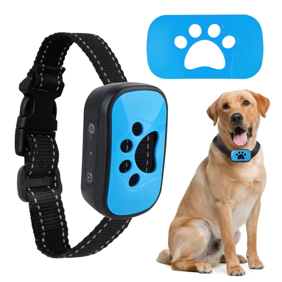 Pet Dog Anti Barking Device USB Rechargeable Dogs Training Collar Ultrasonic Stop Barking Vibration Anti Bark Collar - Lily.sg Global Shopping